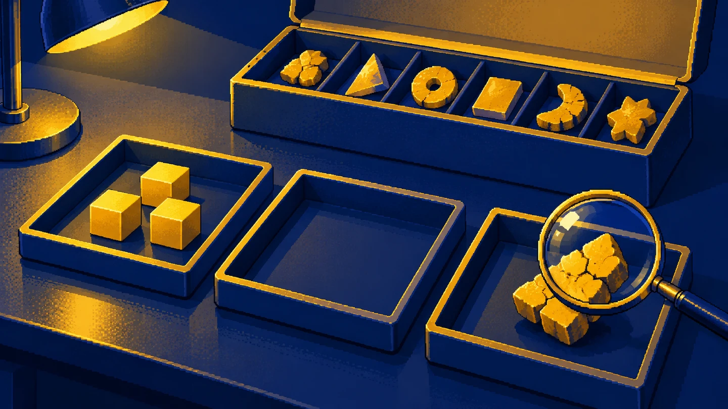 Separate trays for valid values, missing entries, and tokens requiring inspection