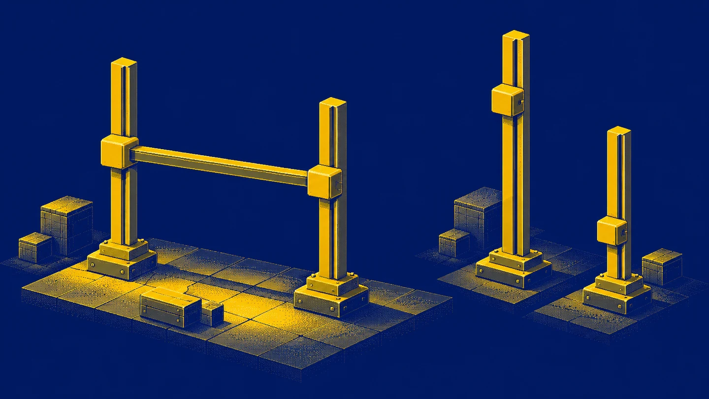 Linked measuring instruments share a reference while separate instruments retain independent ranges