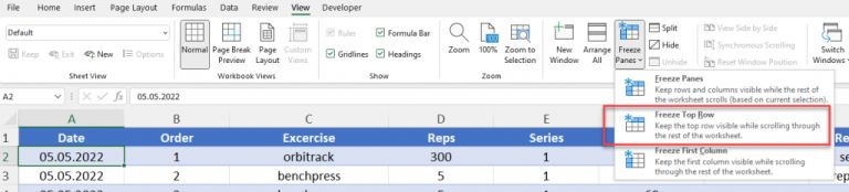 freeze panes vs scrolllowanie w Excelu