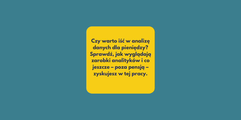 Czy analityk danych dobrze zarabia? Spojrzenie szerzej niż tylko na pensję