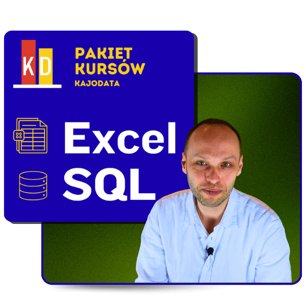 Excel + SQL - pakiet kursów - kwadratowe logo hero baner