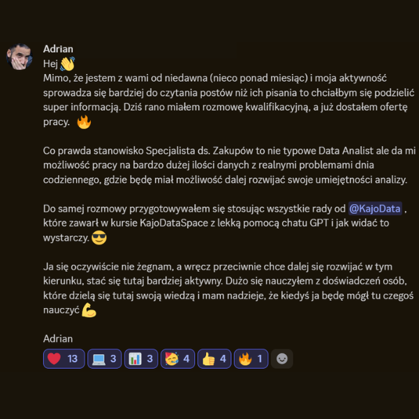 Opinia z KajoDataSpace